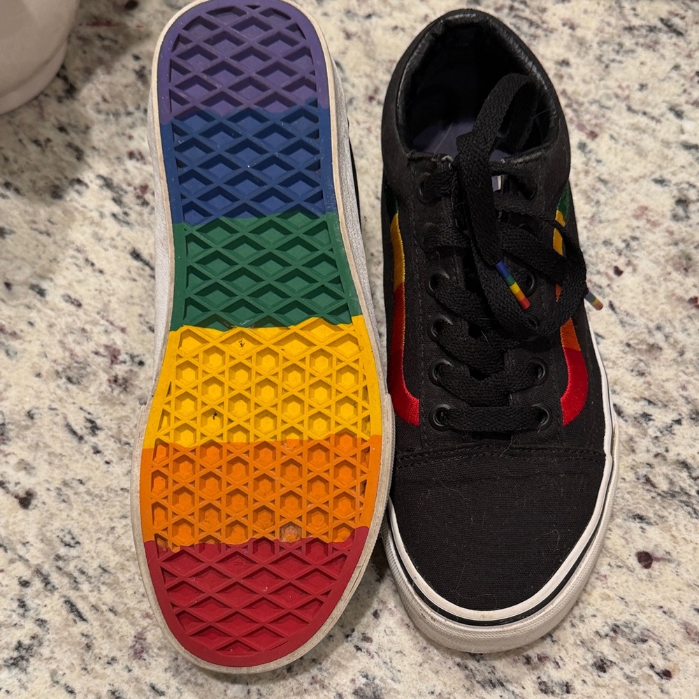 Vans rainbow bottom